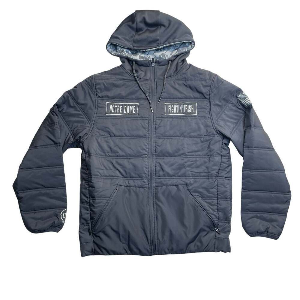 Colosseum Notre Dame Fighting Irish Military Hooded Puffer Jacket Men’s L